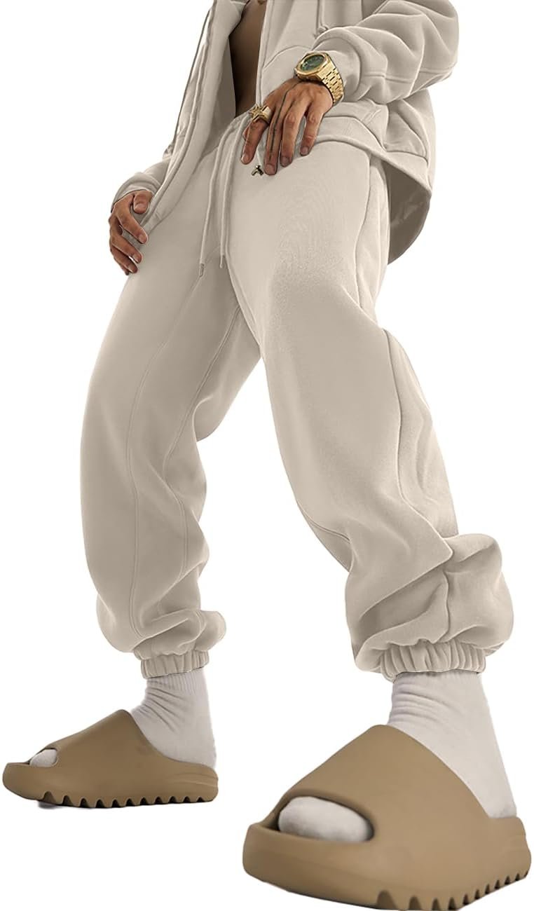Men's Sweatpants Joggers Pants Heavyweight Fleece Athletic Track Pants Men's Sweat Pants Athletic Joggers with Pockets