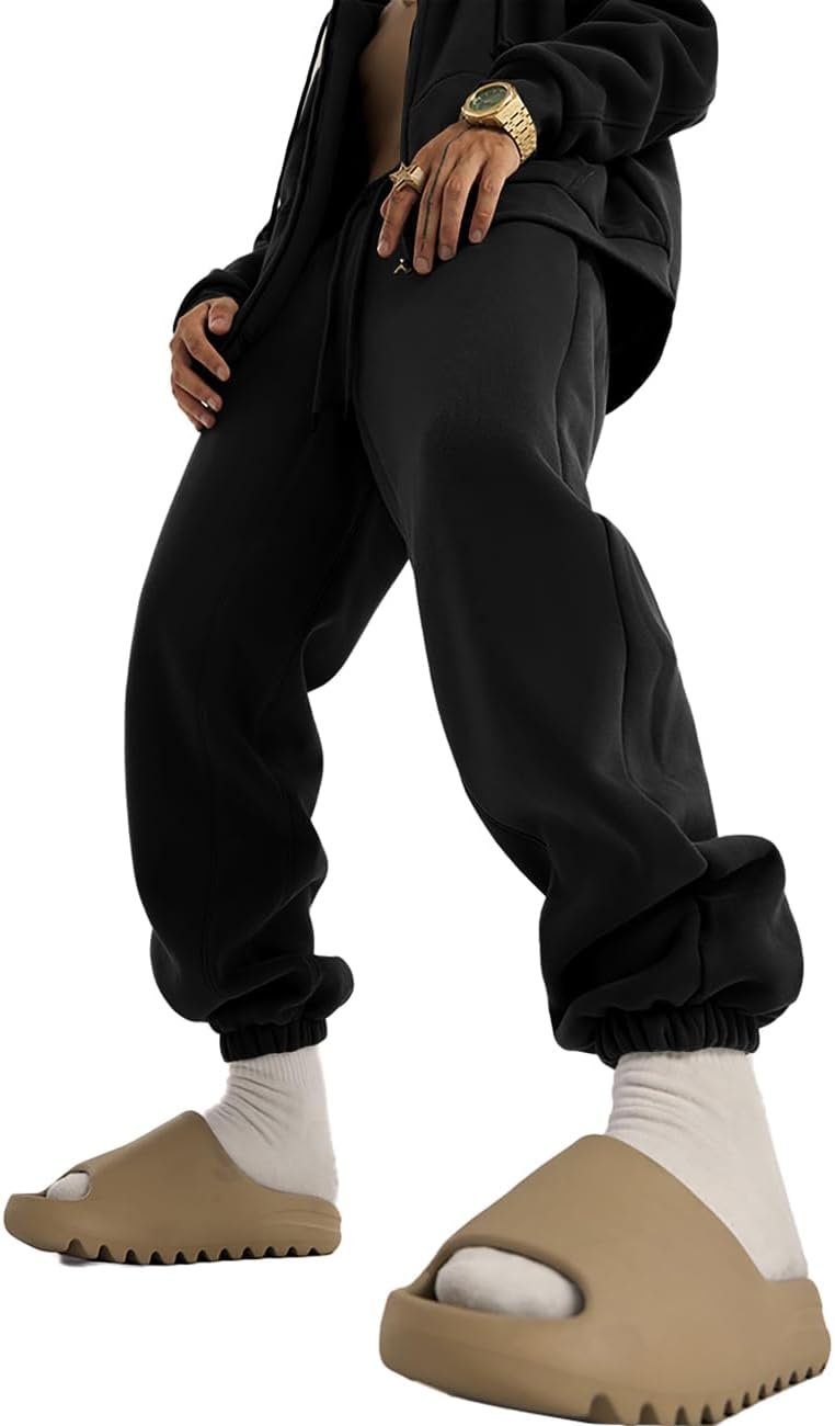 Men's Sweatpants Joggers Pants Heavyweight Fleece Athletic Track Pants Men's Sweat Pants Athletic Joggers with Pockets