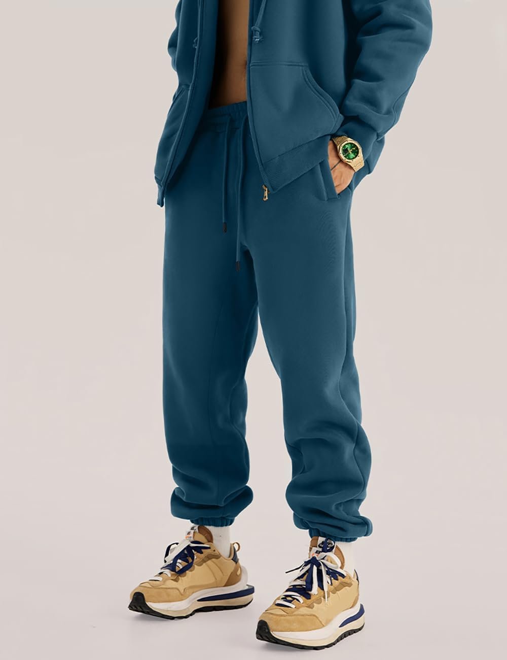 Men's Sweatpants Joggers Pants Heavyweight Fleece Athletic Track Pants Men's Sweat Pants Athletic Joggers with Pockets - Image 2