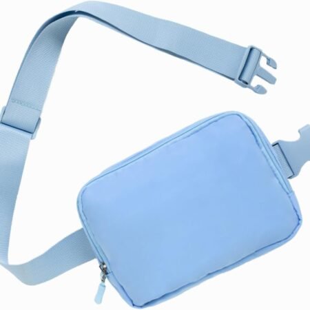Belt bag Fanny pack crossbody bags for women Everywhere belt bag (Light blue)