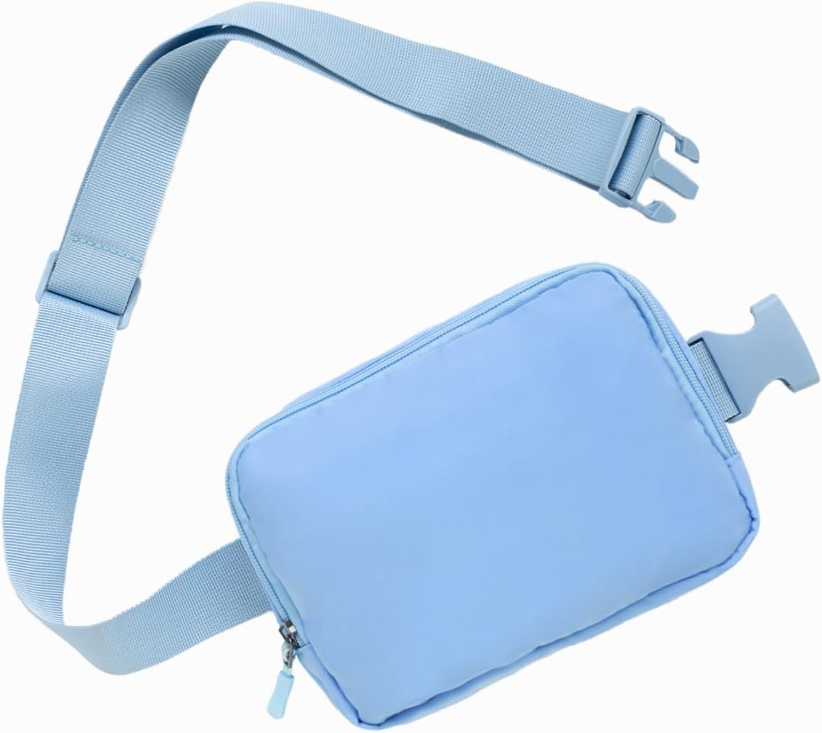 Belt bag Fanny pack crossbody bags for women Everywhere belt bag (Light blue)