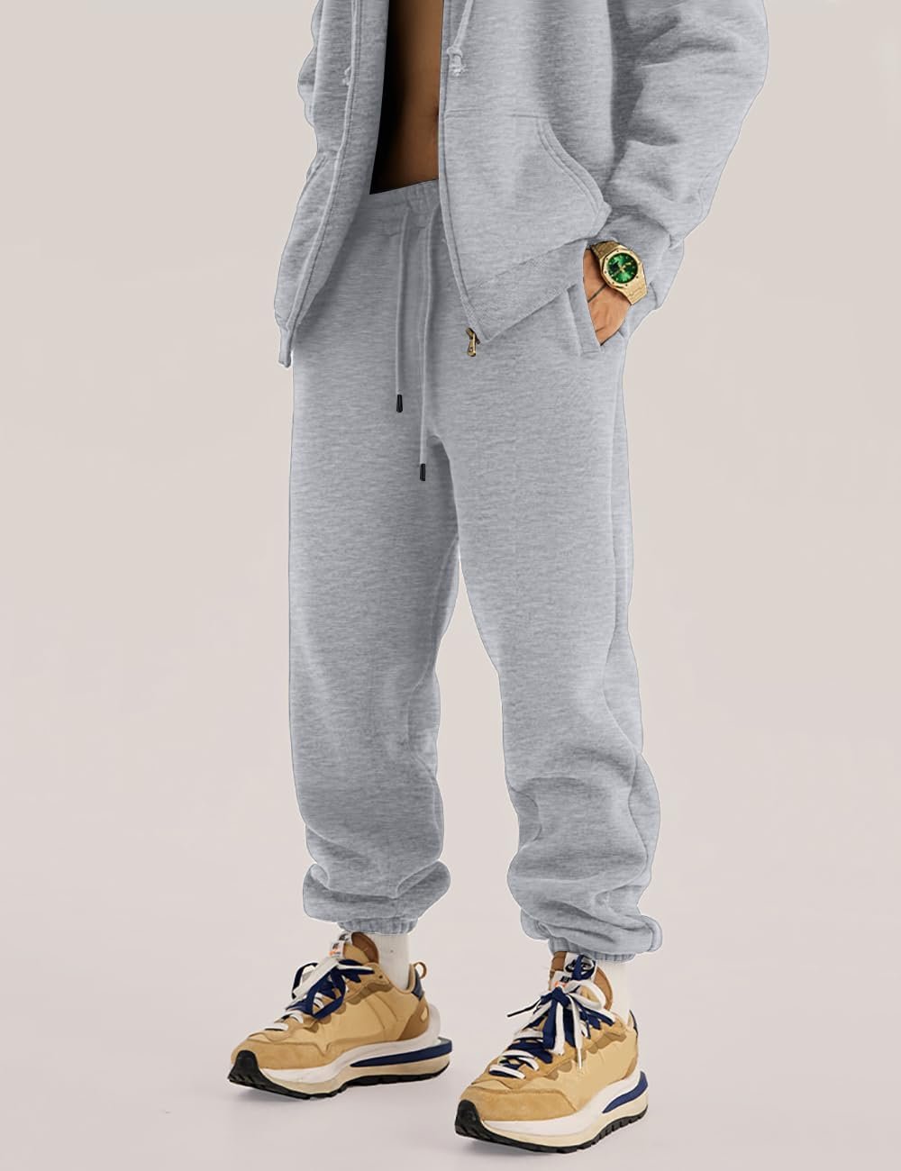 Men's Sweatpants Joggers Pants Heavyweight Fleece Athletic Track Pants Men's Sweat Pants Athletic Joggers with Pockets - Image 2