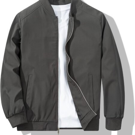 Men Bomber Jacket Fashion Stylish Lightweight Windbreaker Spring Fall Casual Jackets for Men
