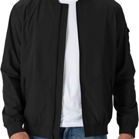 Men Lightweight Bomber Jacket Causal Fashion Stylish Windbreaker Light Jacket