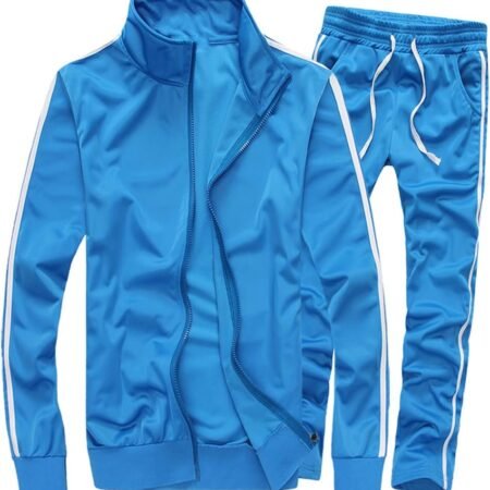 Men's Activewear Full Zip Warm Tracksuit Sports Set Casual Sweat Suit