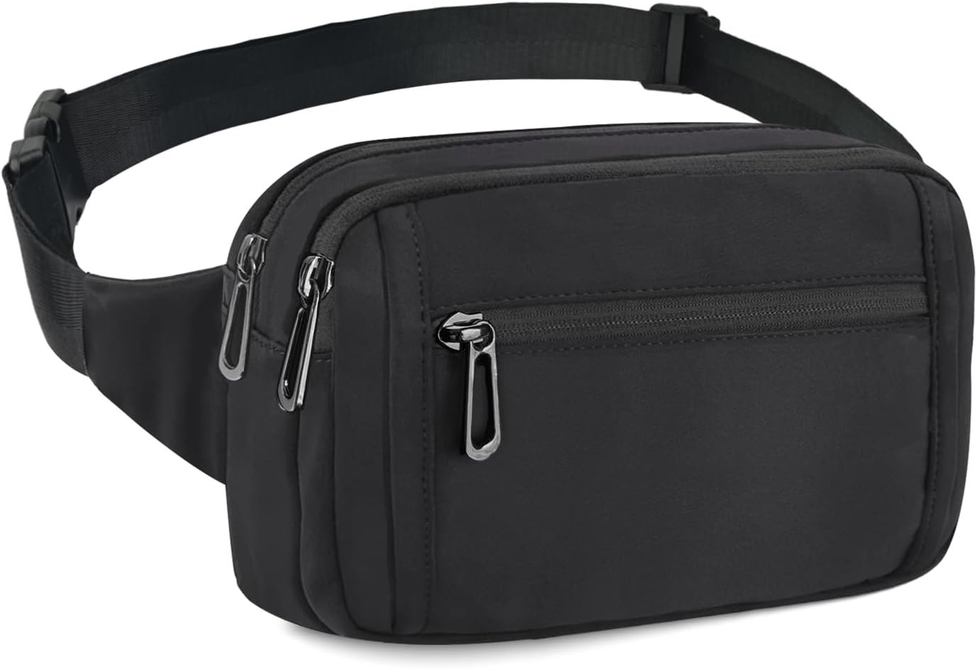 Fanny Packs for Women,Fashionable Crossbody Belt Bags Waist Pack for Teen Girls,Bum Hip Bag for Travel Hiking Cycling Running,Easy Carry Any Phone,Wallet (Black02)