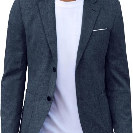 Men's Casual Sport Coat Blazer Two Buttons Lightweight Business Jackets