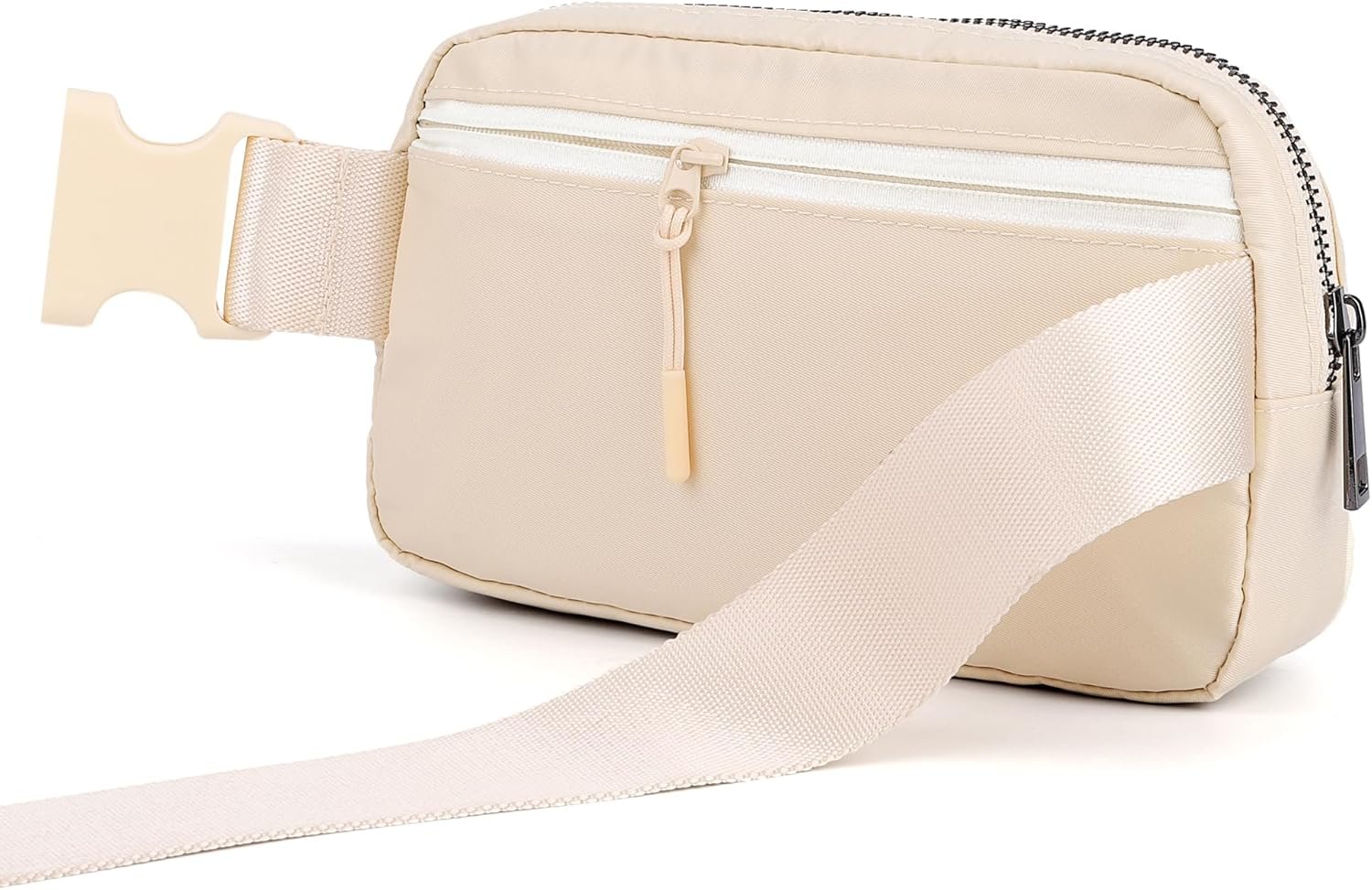 Mini Fanny Pack Creamy Belt Bag for Women and Men, Fashionable Waterproof Waist Pack with Adjustable Strap for Traveling, Hiking, Jogging, Cycling - Image 2