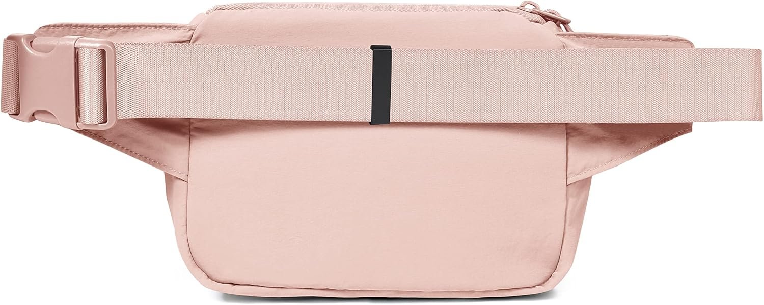 2L Belt Bag for Women Men, Crossbody Fanny Packs with Adjustable Strap Waist Pouch for Workout Hiking Running Travel, Light Pink - Image 2