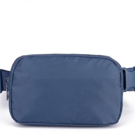 Mini Fanny Pack Belt Bag for Women and Men, Fashionable Waterproof Waist Pack with Adjustable Strap for Traveling, Hiking, Jogging, Cycling (Bluish Grey)
