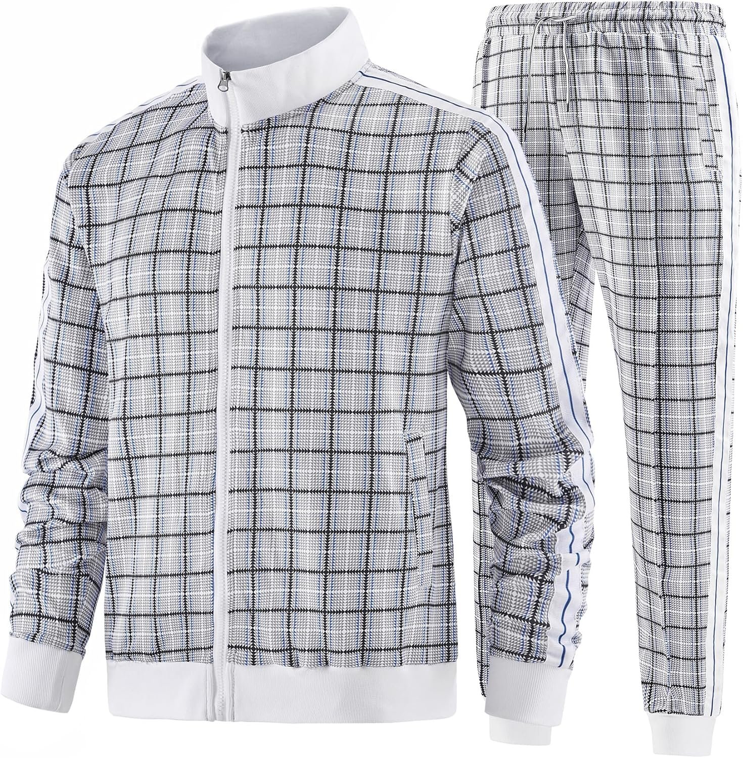 Men's Casual Tracksuits Long Sve Jogging Suits Sweatsuit Sets Track Jackets and Pants 2 Piece Outfit